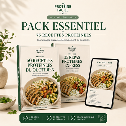 135 recettes protéinées + tous les outils pour mieux organiser vos repas.